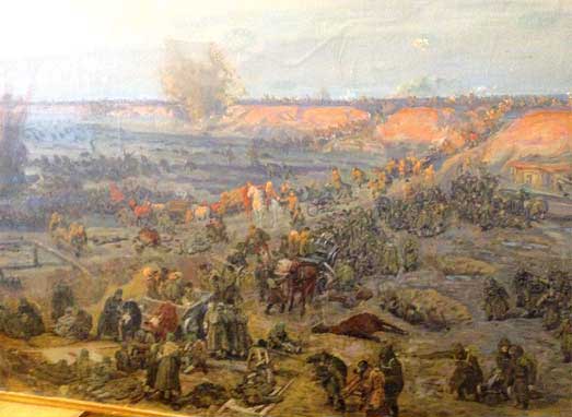 Фрагмент эскиза «Бой у Чонгарского моста»