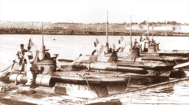 Итальянские подлодки типа СВ в Констанце. Май 1942 г.